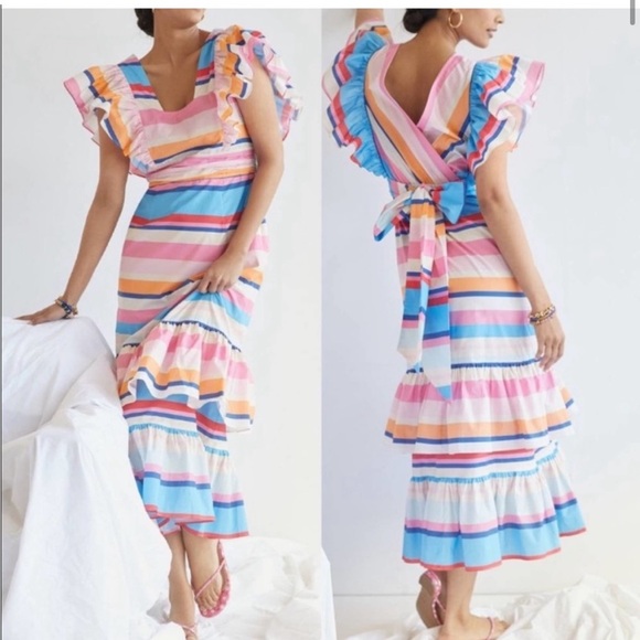 Anthropologie PLENTY BY TRACY REESE Ruffled Maxi Dress - Picture 3 of 5